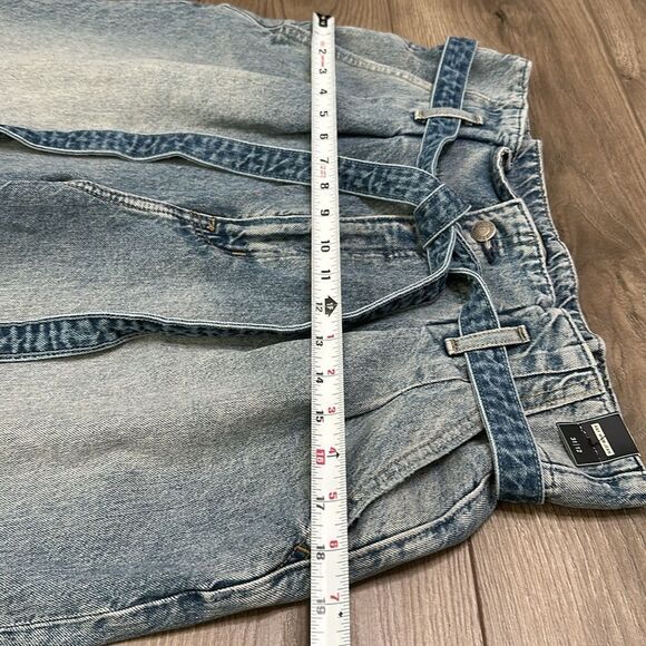 Abercrombie & Fitch‎ High Rise Cropped Mom Jeans Paper Bag Waist Size 31 - Picture 8 of 12